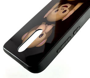 Чохол накладка на задню панель Glass для Xiaomi Redmi 8A емодзи з малюнком, фото 2