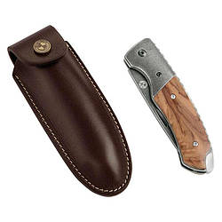 Оригінальний кишеньковий ніж BMW Motorrad Pocket Knife, Leather Case, Brown, артикул 76899898237