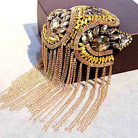 Еполіети стразові, колір Gold, No8 1 пара