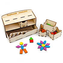 Дерев'яна гра Геометричний комодик Познавалка Poznavalka