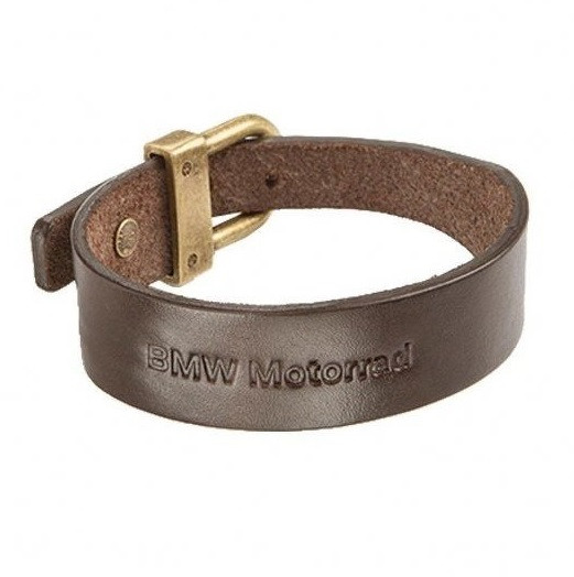 Оригінальний шкіряний браслет унісекс BMW Motorrad Leather Bracelet, Unisex, Brown, артикул 76899898236