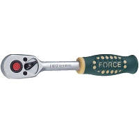 Трещотка с резиновой ручкой FORCE 80222 1/4" 24 зуба 155 мм