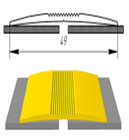 Алюмінієвий поріг 49мм відкрите кріплення АП-015 довжина 1800