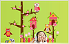 Наклейка на стіну, наклейки в дитячий сад "Совиний містечко" наклейки для дітей 81*82см(лист60*90см), фото 6