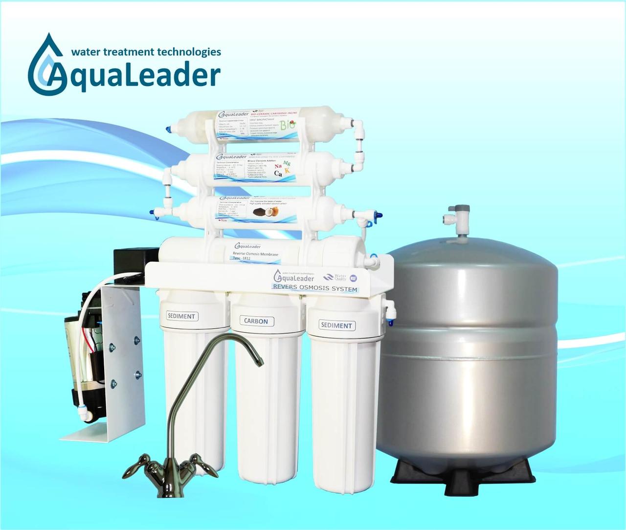 Система зворотного осмосу з помпою AquaLeader RO-7 pump