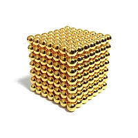 Нео Куб Конструктор Золотой Neo Cube 5 мм 216 магнитных шариков Gold