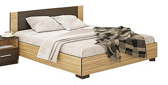 Ліжко Меблі Сервіс Вероніка 140 + Ламелі дуб самоа/венге
