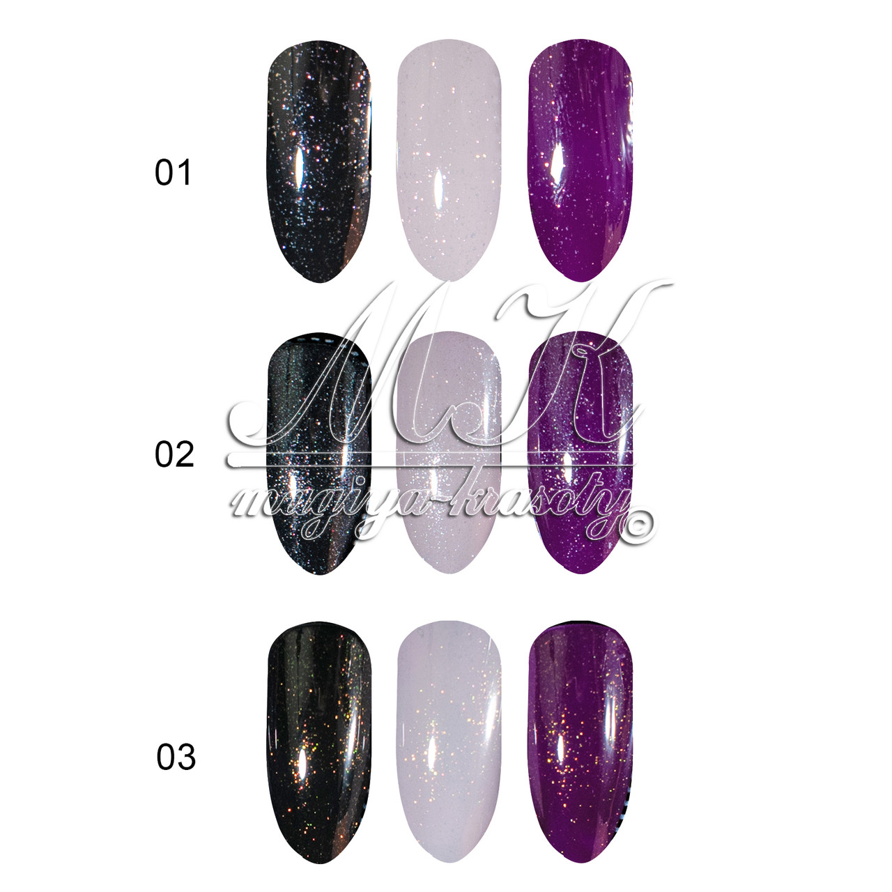 Топове покриття STARLET glitter top coat з глітером без липкого шару 15 мл.