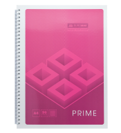 Зошит на пружині PRIME А5, 96арк., карта, карт.обкладинка, рожева Артикул: BM.24551101