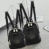 Модний рюкзак міський жіночий, розмір L Чорний, фото 9