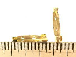 Основа для Брошки, Шпилька, Колір: Золотий, 25 мм x 6 мм