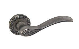 Ручка дверная на розетке SIBA Julia, античне срібло