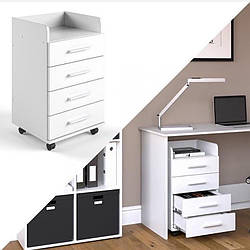 Комод на коліщатках з 4 висувними ящиками 40 см завширшки Комод пересувний з Ламінованого ДСП