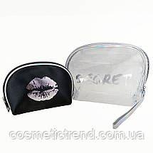 Secret Silver Набір з 2 жіночих косметичок (силікон, ПВХ, текстиль), фото 4