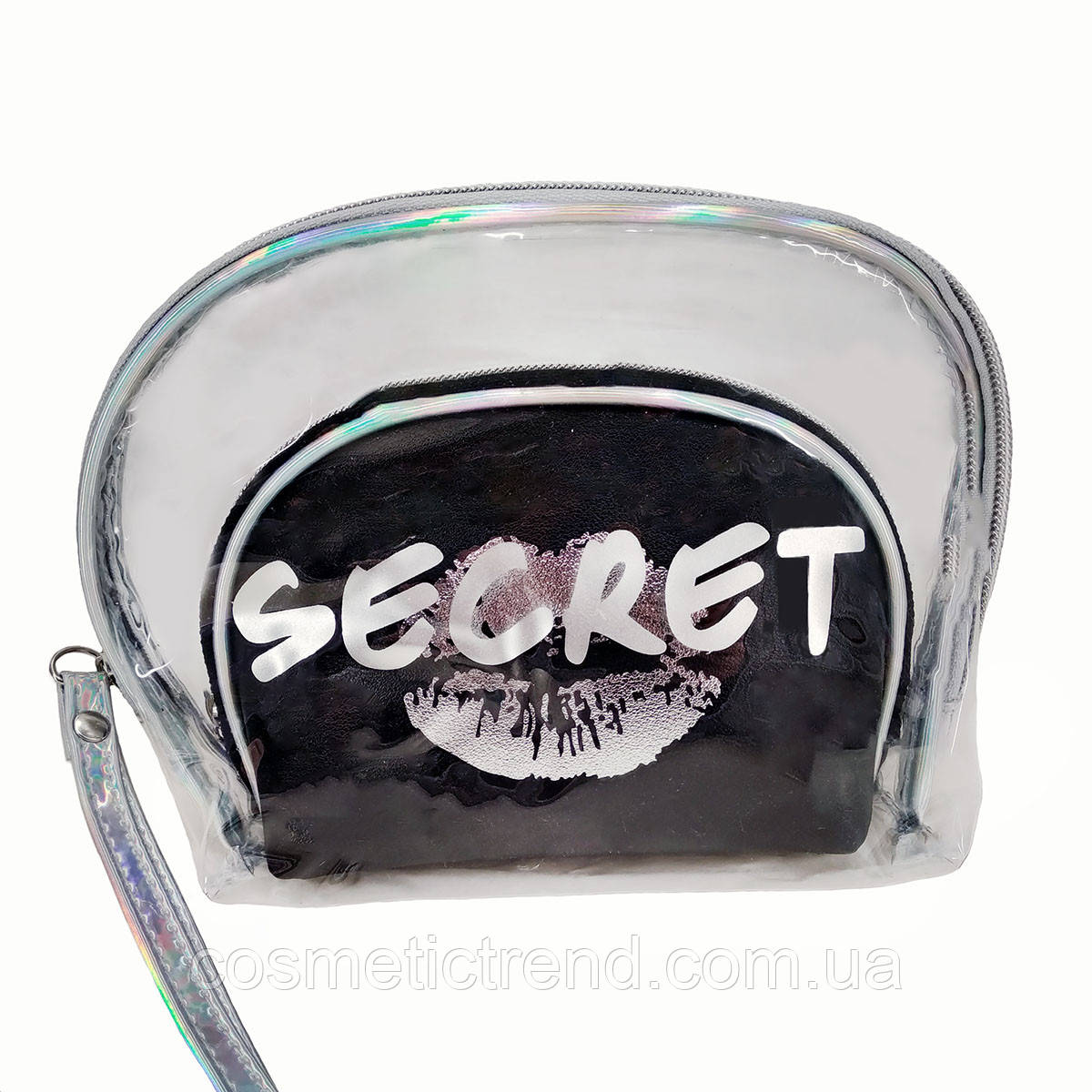 Secret Silver Набір з 2 жіночих косметичок (силікон, ПВХ, текстиль)