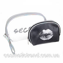 Secret Silver Набір з 2 жіночих косметичок (силікон, ПВХ, текстиль), фото 3