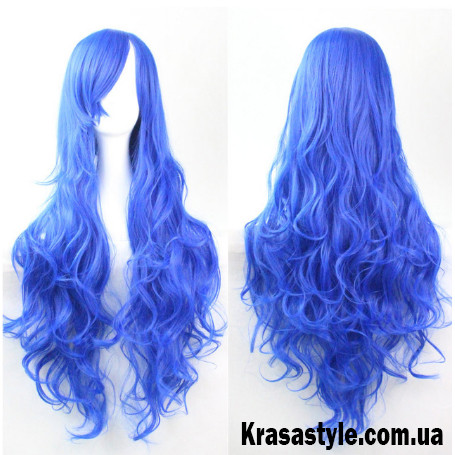 Реалістична перука ~80 см Синій