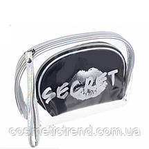 Secret Silver Набір з 2 жіночих косметичок (силікон, ПВХ, текстиль), фото 2