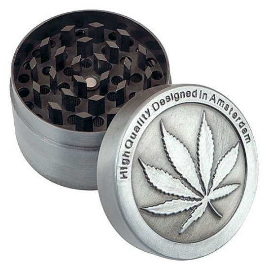 Гріндер крешер AMSTERDAM S(4cm) 3 частини сірий