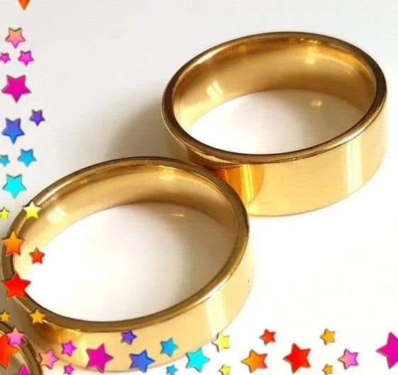 Обручальные кольца: женское, мужское. Пара Американка 5 и 7 мм, нержавеющая сталь. - фото 4 - id-p1130296718