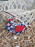 Курочка - пасхальна підвіска ручної роботи, для великоднього віночка, для корзини, фото 3