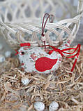 Курочка - пасхальна підвіска ручної роботи, для великоднього віночка, для корзини, фото 9