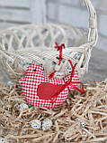 Курочка як декор для великоднього віночка, для корзини, ручна робота, елемент декору, фото 9
