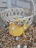 Курочка як декор для великоднього віночка, для корзини, ручна робота, елемент декору, фото 3