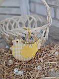 Курочка як декор для великоднього віночка, для корзини, ручна робота, елемент декору, фото 4