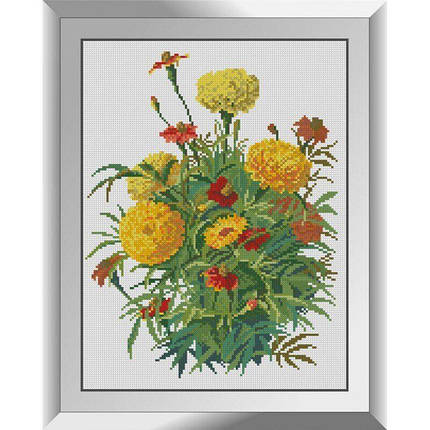 31161 Чорнобривці Набір діамантової мозаїки, фото 1