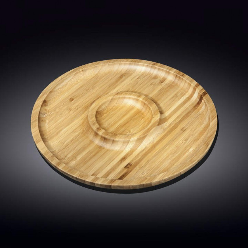 Блюдо Wilmax Bamboo кругле 35,5 см — 2 секції 771049 WL, фото 1