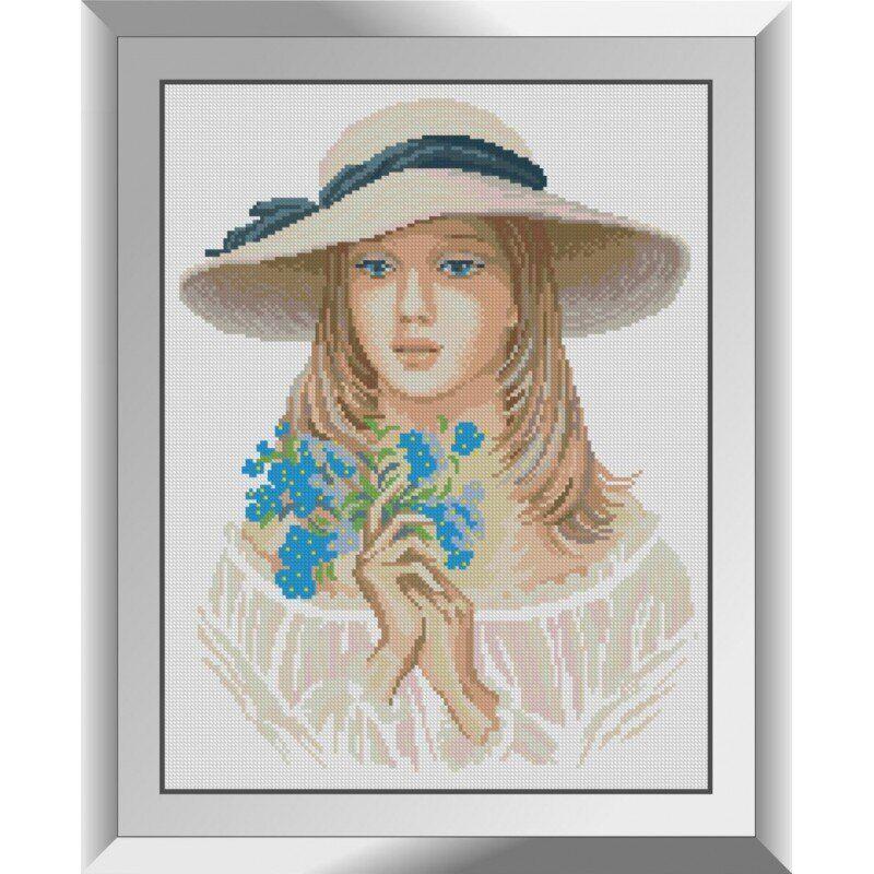 31322 Дівчина з незабудками Набір алмазної мозаїки