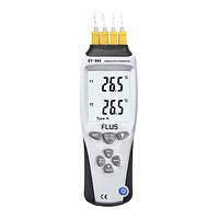 Термометр четырёхканальный с термопарой К-типа/J-типа Flus ET-960 (от -200 до +1372 °С)