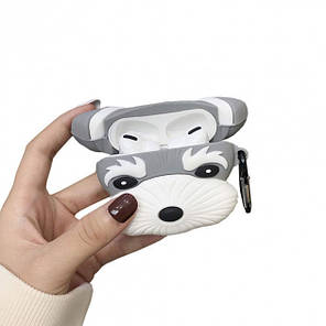 Чохол для навушників Apple AirPods Pro Alitek Шнауцер Grey + карабін, фото 3