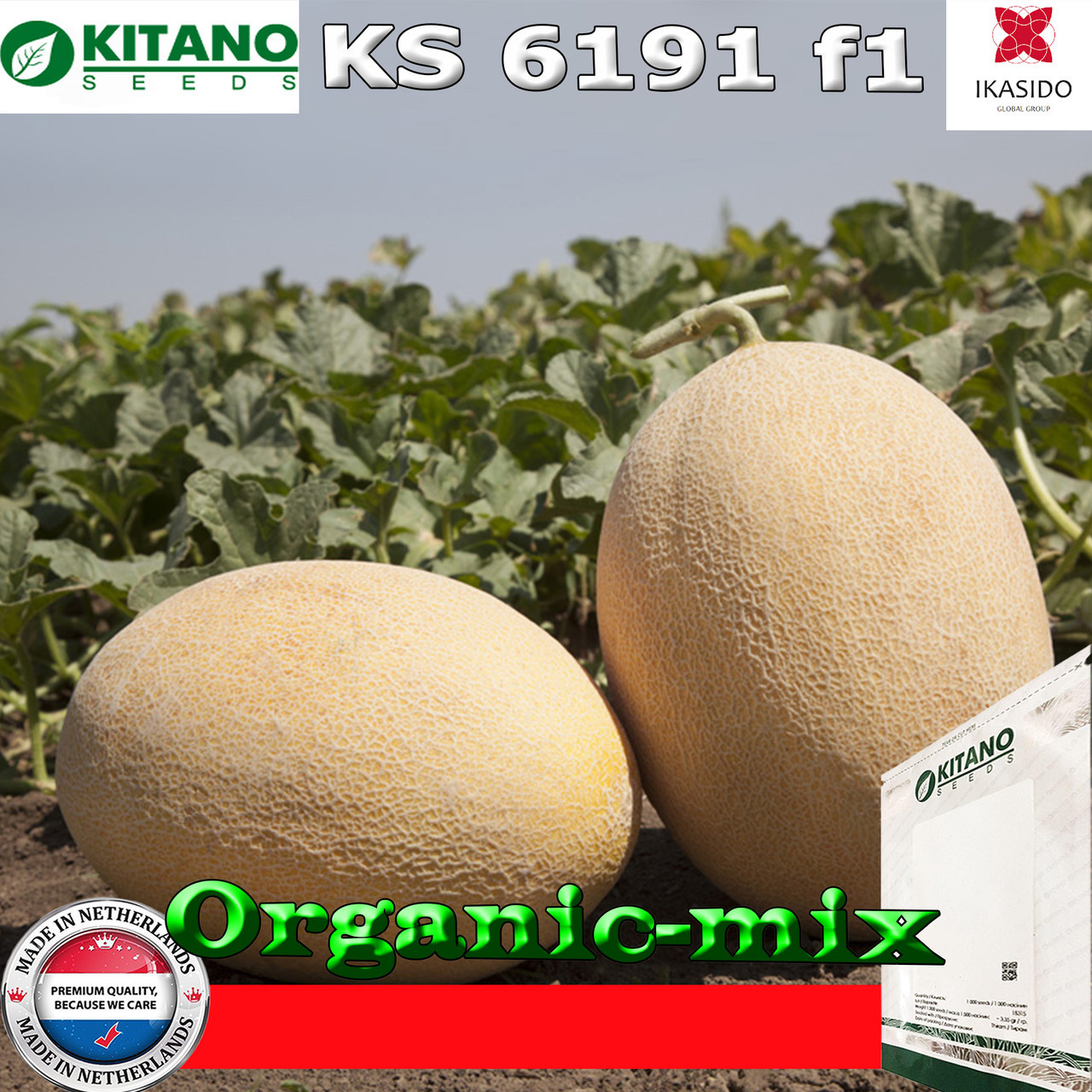 Насіння, диня дуже велика КS 6191 рання 100 насіння ТМ Kitano Seeds