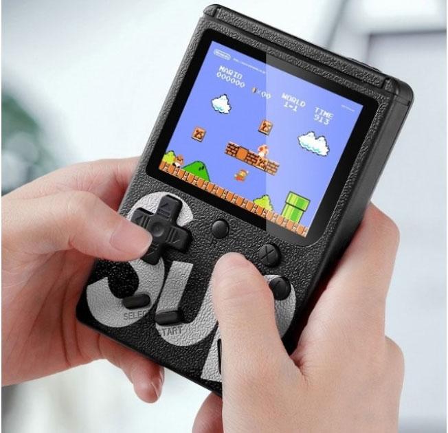 Портативна ігрова ретро приставка 8 біт Денді Retro Game Box SUP 400 in 1 Чорна з джойстиком, фото 1