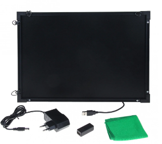 FLUORECENT BOARD WITH STAND 50*70 з фломастером і серветкою+стійка