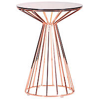 Стол барный лофт Canary со стеклянной столешницей цвет металла rose gold glass top от TM AMF
