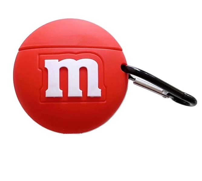 Чохол силіконовий для AirPods Pro M&M`s, Червоний