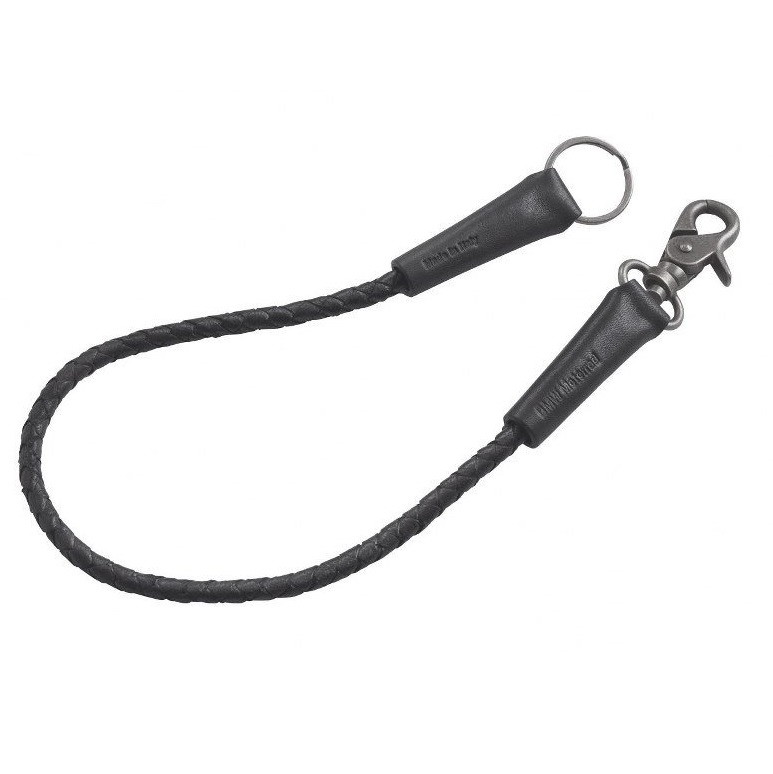 Оригінальний шкіряний брелок з карабіном BMW Motorrad Leather Key Ring, Dark Grey, артикул 76898395746, фото 1
