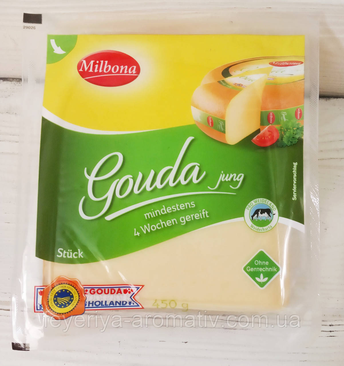 ₴, Milbona 450гр цена: Holland на твердый Gouda jung, 142 Сыр (Германия) (ID#844126069), купить