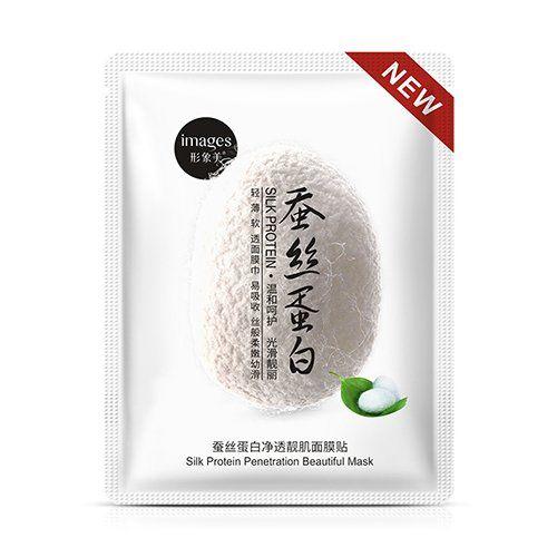 Тканинна маска для обличчя живильна з шовком Images Silk Protein Penetration Beautiful Mask, 30г