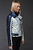 Жіноча куртка косуха з натуральної шкіри перламутрова, фото 6