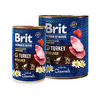 Brit Premium by Nature Turkey with Liver консервы (паштет) для собак с индейкой и индюшиной печенью 800г