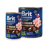 Brit Premium by Nature Chicken with Hearts консервы (паштет) для собак с курицей и куриными сердцами 800г