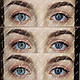 Сірі лінзи "Айс Софт Грей" на світлих очах, фото 2