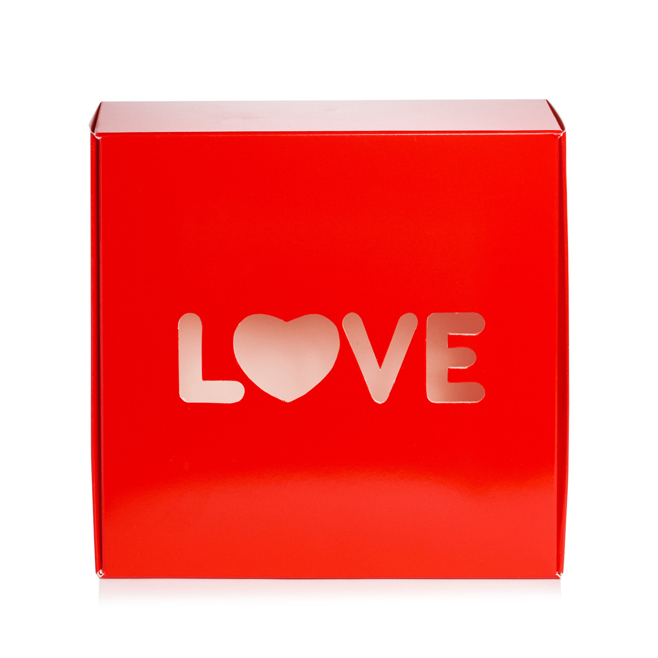 Коробка для пряників, макаронс "Love" червона, 150*150*50, фото 1
