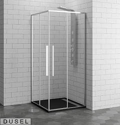 Душова кабіна Dusel DL194, 90х90х190, двері розсувні, профіль хром, скло прозоре