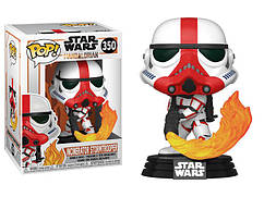 Фігурка Funko Pop Фанко Поп The Mandalorian Stormtrooper Мандалорець Штурмовик-спалювач 10 см Movies SW TM 350