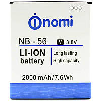 Аккумулятор АКБ Nomi NB-56 для Nomi i503 Jump (Li-ion 3.8V 2000mAh) Оригинал Китай